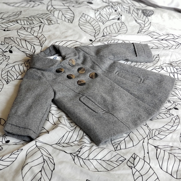 Old Navy Other - NWOT Old Navy grey infant pea coat